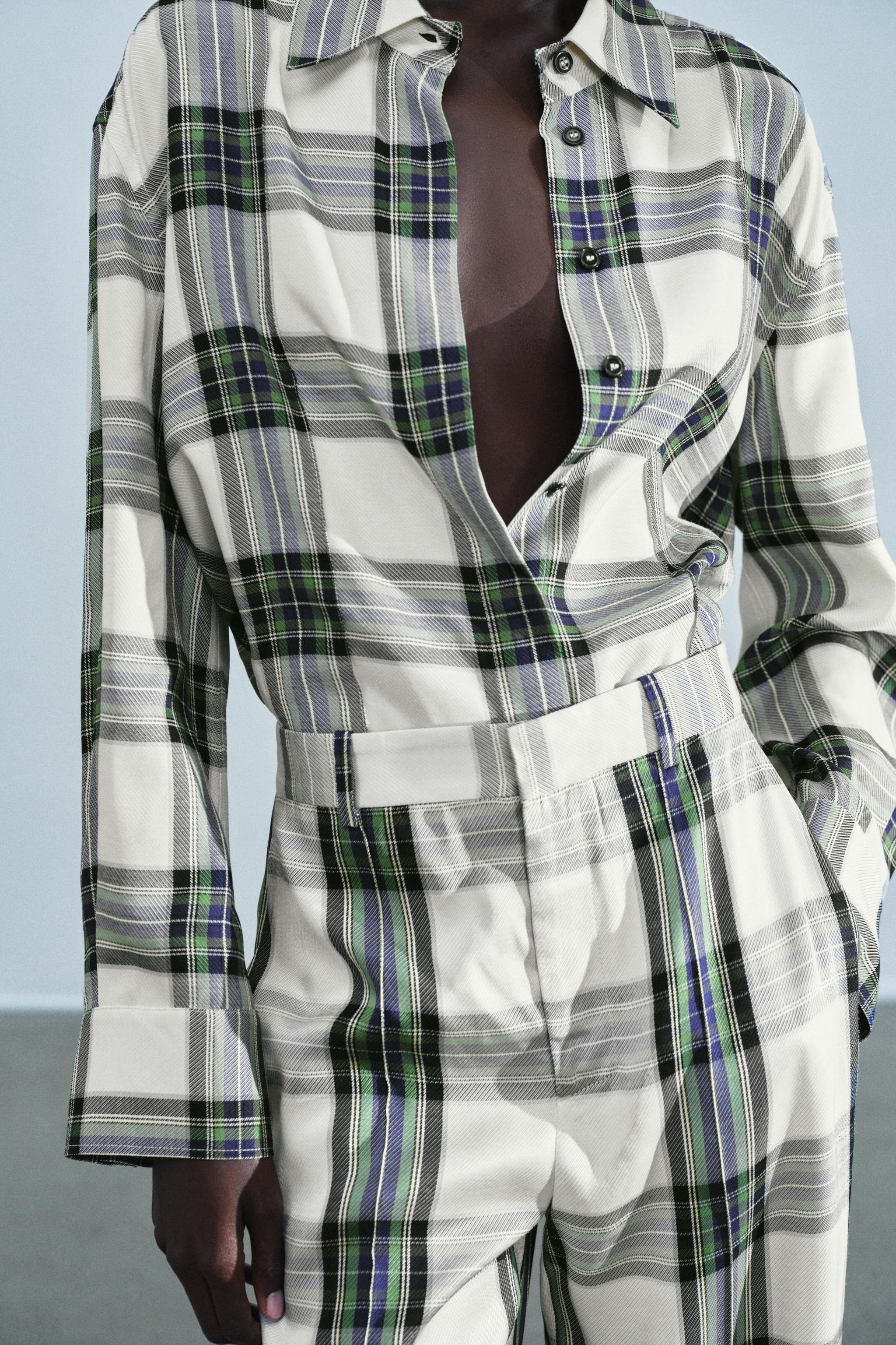 CHEMISE OVERSIZE À CARREAUX ZW COLLECTION